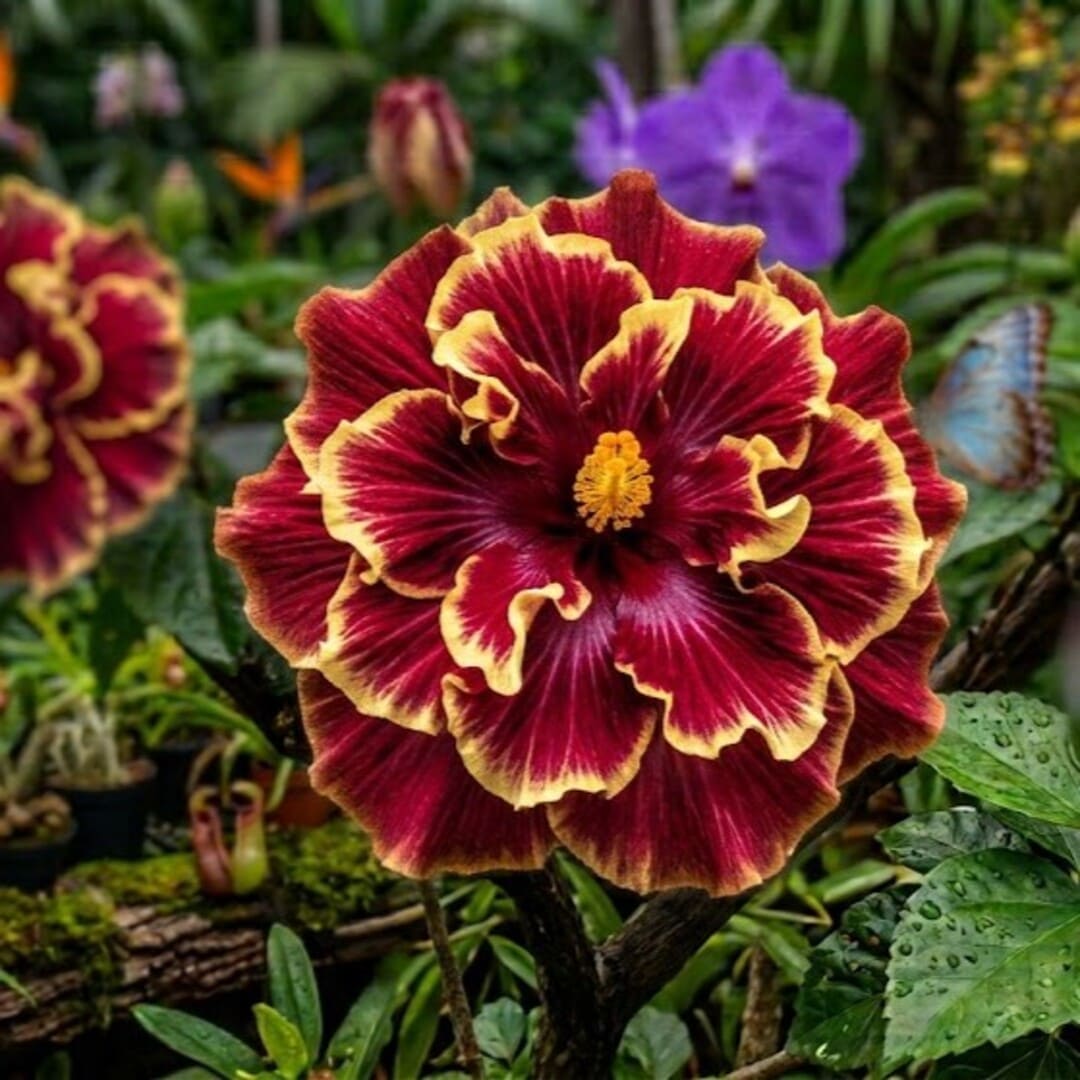 Hibiscus Tufa Bordo-Galben - Syriacus