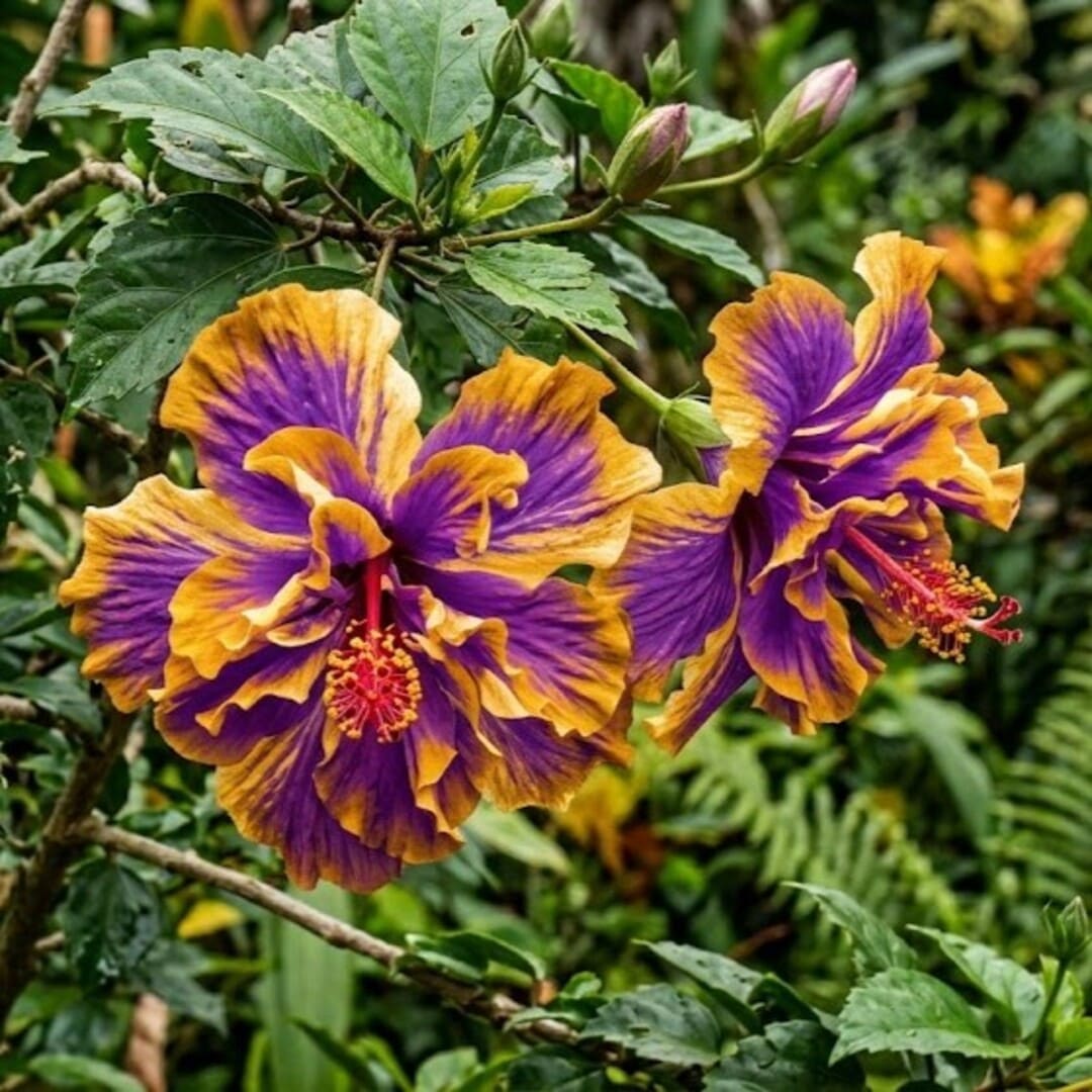 Hibiscus Tufa Galben-Violet - Syriacus