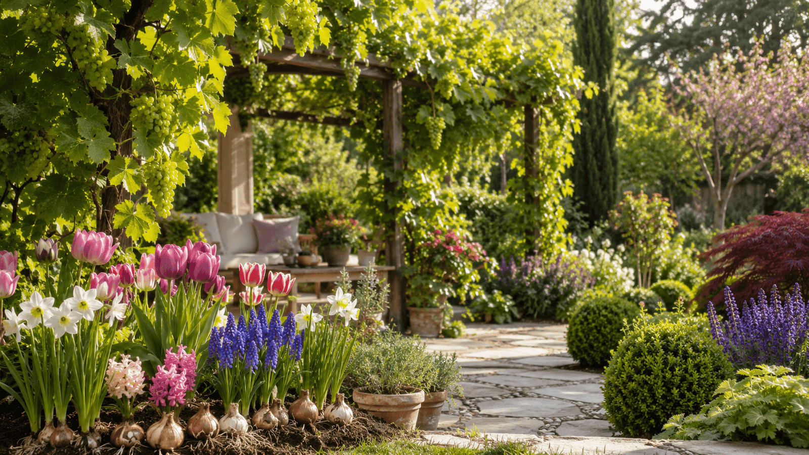 Bulbi de flori, viță de vie și plante ornamentale: idei pentru o grădină frumoasă în fiecare sezon 🌸