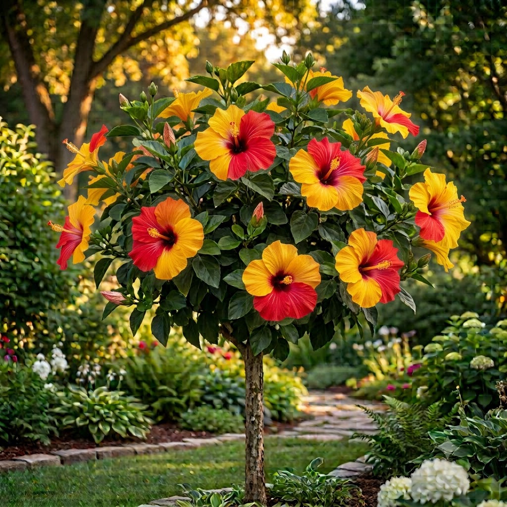 Hibiscus Pomisor Half Sun - Rosa Sinensis