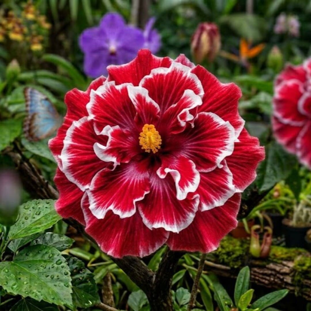 Hibiscus Tufa Rosu-Alb - Syriacus