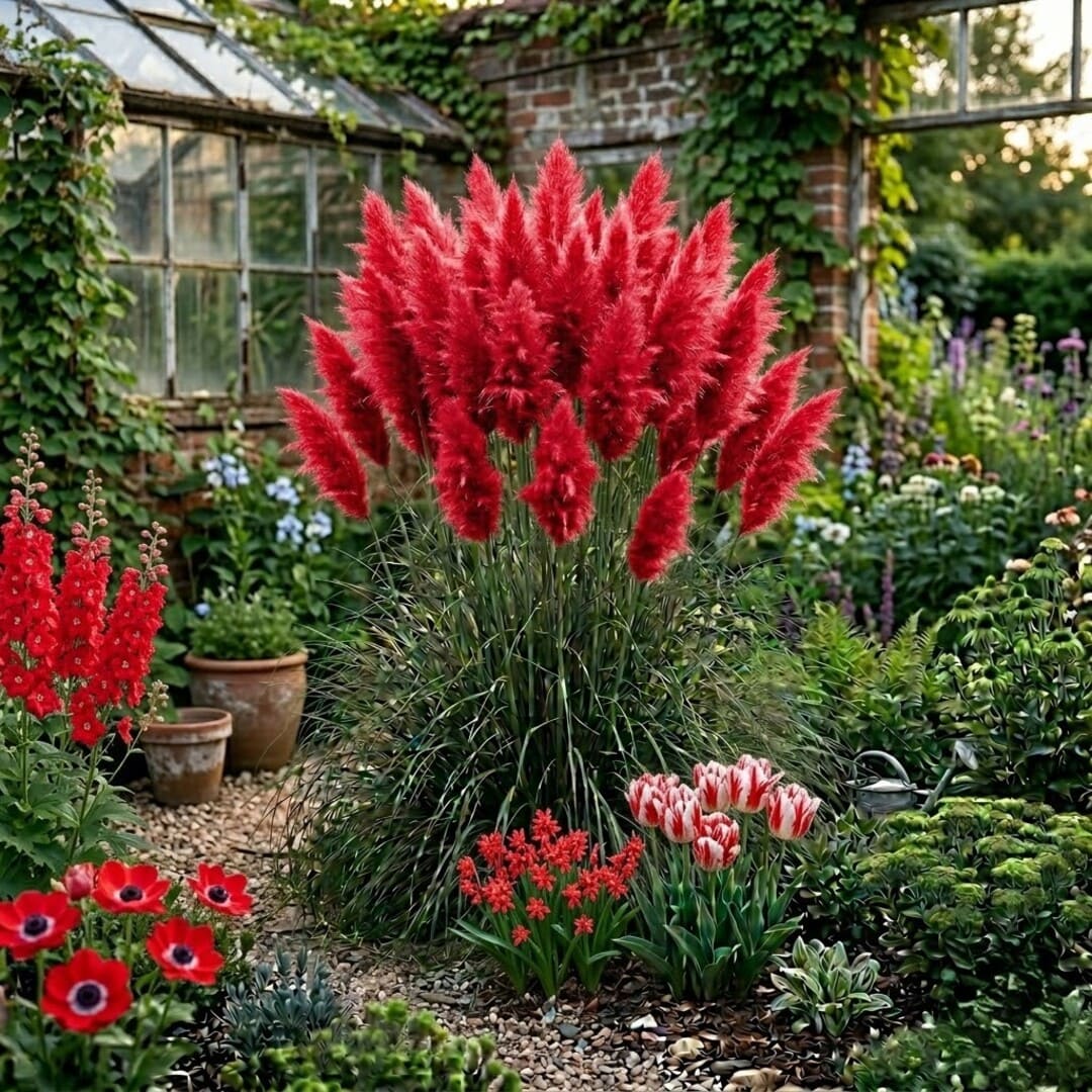 Iarba de Pampas Rosie - Cortaderia Selloana Hybrida
