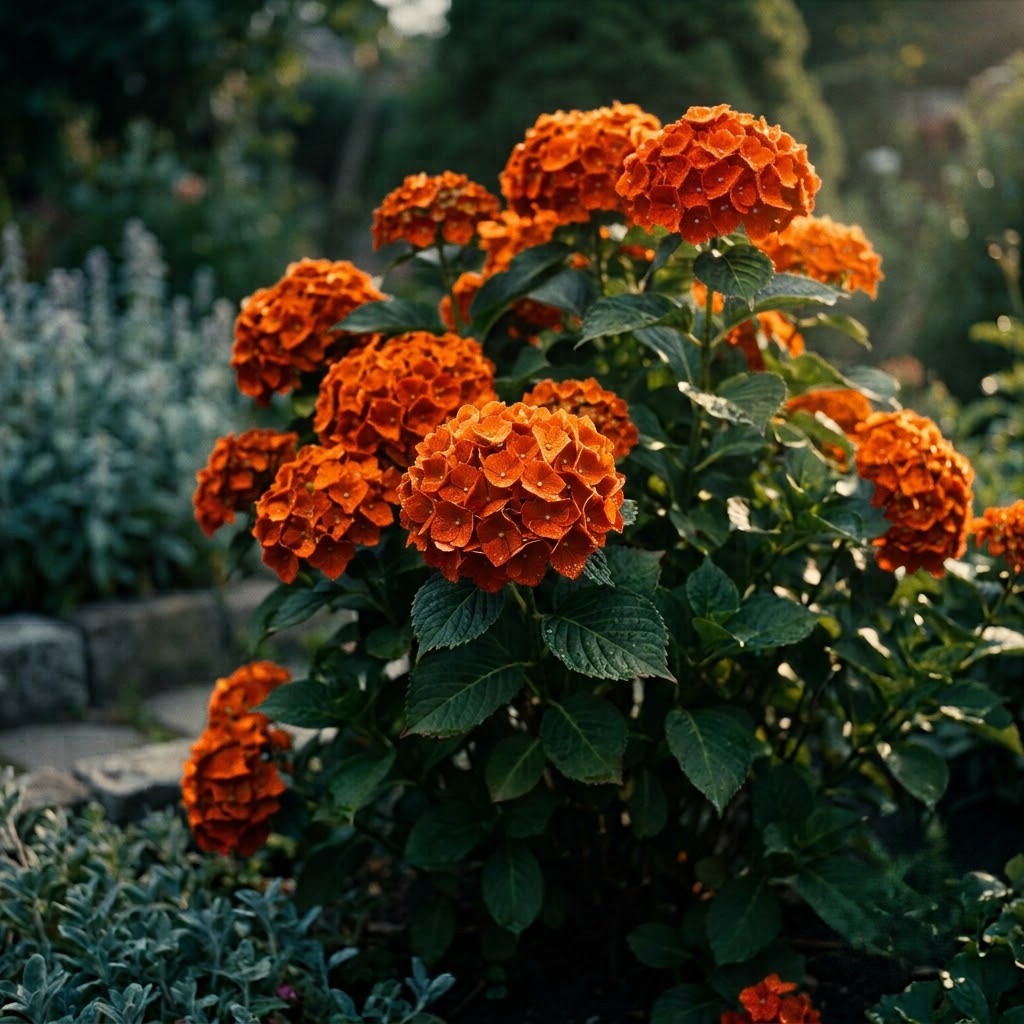 Hortensia Macrophylla Portocalie - Hortensie de Umbra