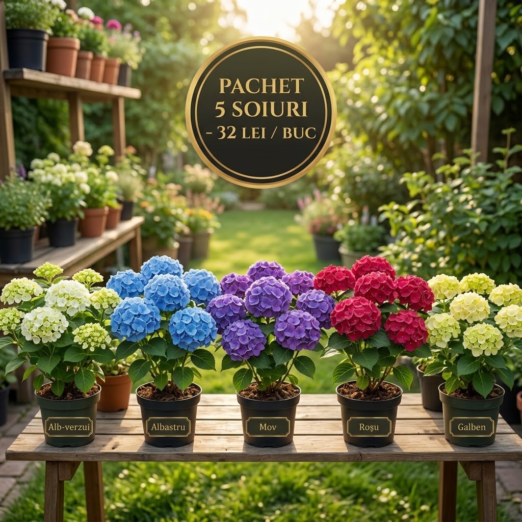 Pachet Promotional Hortensie cu 5 Soiuri